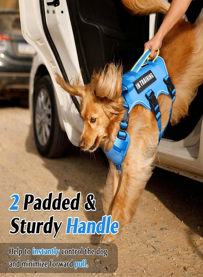 WINSEE Escape Proof Dog Harness, Service Working Molle Harness with Double Handle, Tactical Pet Vest with 4 Patches for Small Medium Large Dogs Walking Hiking Hunting - Image 3